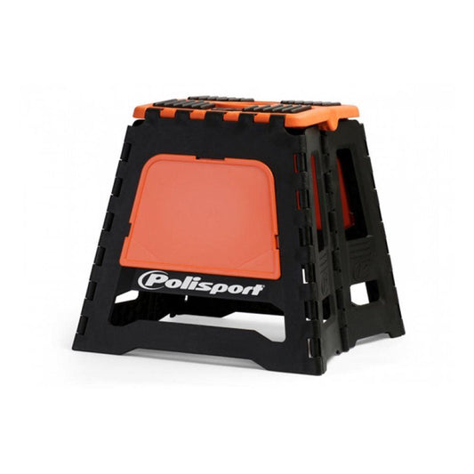 POLISPORT FOLDING PIT STAND - BLACK/ORANGE G P WHOLESALE sold by Cully's Yamaha