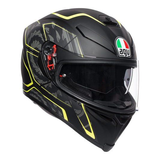 AGV K-5 S TYPHOON HELMET - BLACK/GREY/FLUO YELLOW G P WHOLESALE sold by Cully's Yamaha