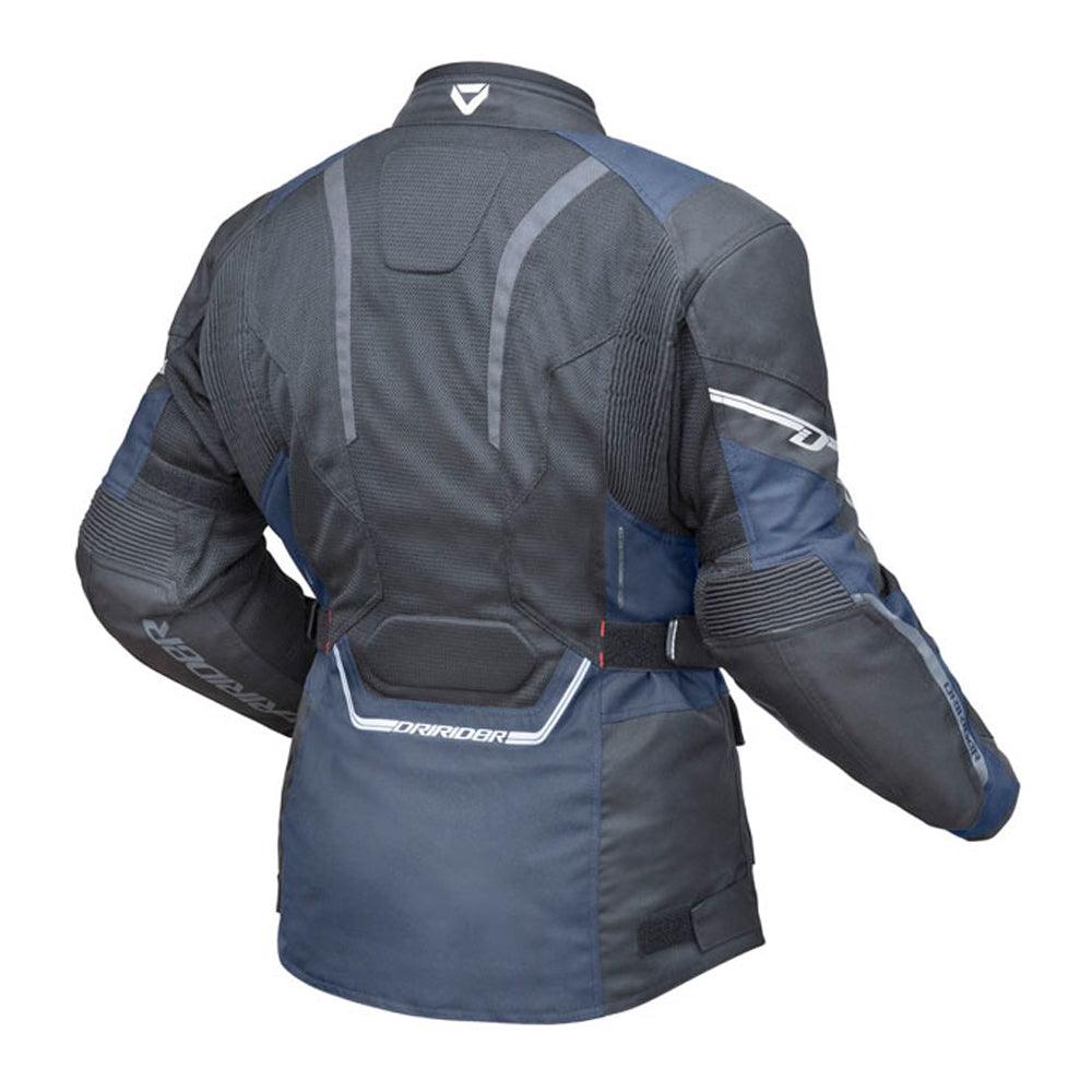 DRIRIDER APEX 5 AIRFLOW LADIES JACKET - BLACK/ATLANTIC BLUE MCLEOD ACCESSORIES (P) sold by Cully's Yamaha