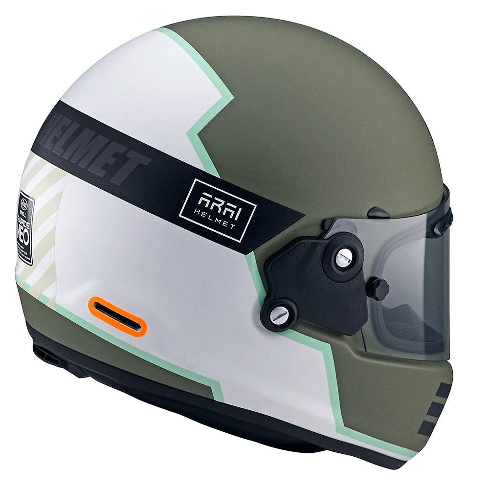 ARAI CONCEPT X HELMET - OVERLAND OLIVE KHAKI CASSONS PTY LTD sold by Cully's Yamaha