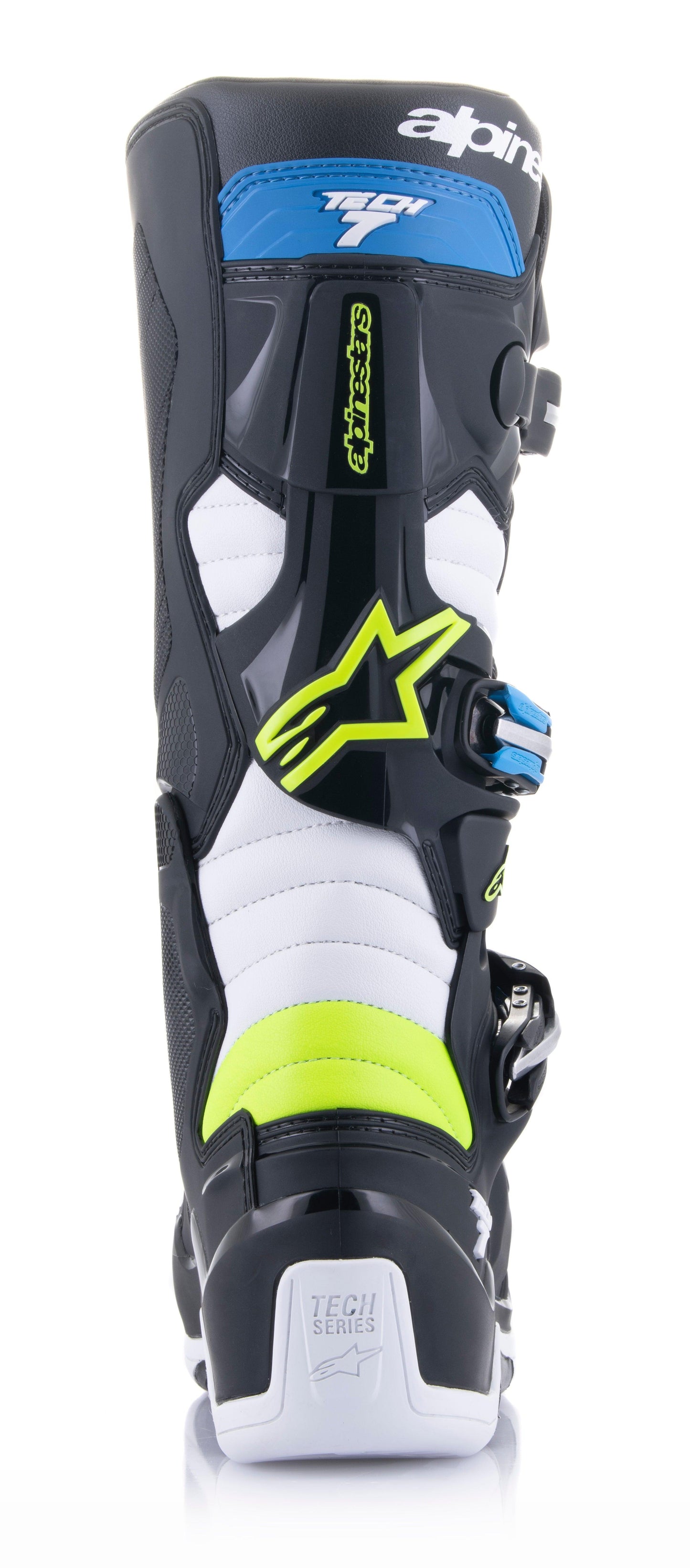 ALPINESTARS 2023 TECH 7 (MY14) BOOTS - BLACK ENAMEL BLUE YELLOW FLUO MONZA IMPORTS sold by Cully's Yamaha