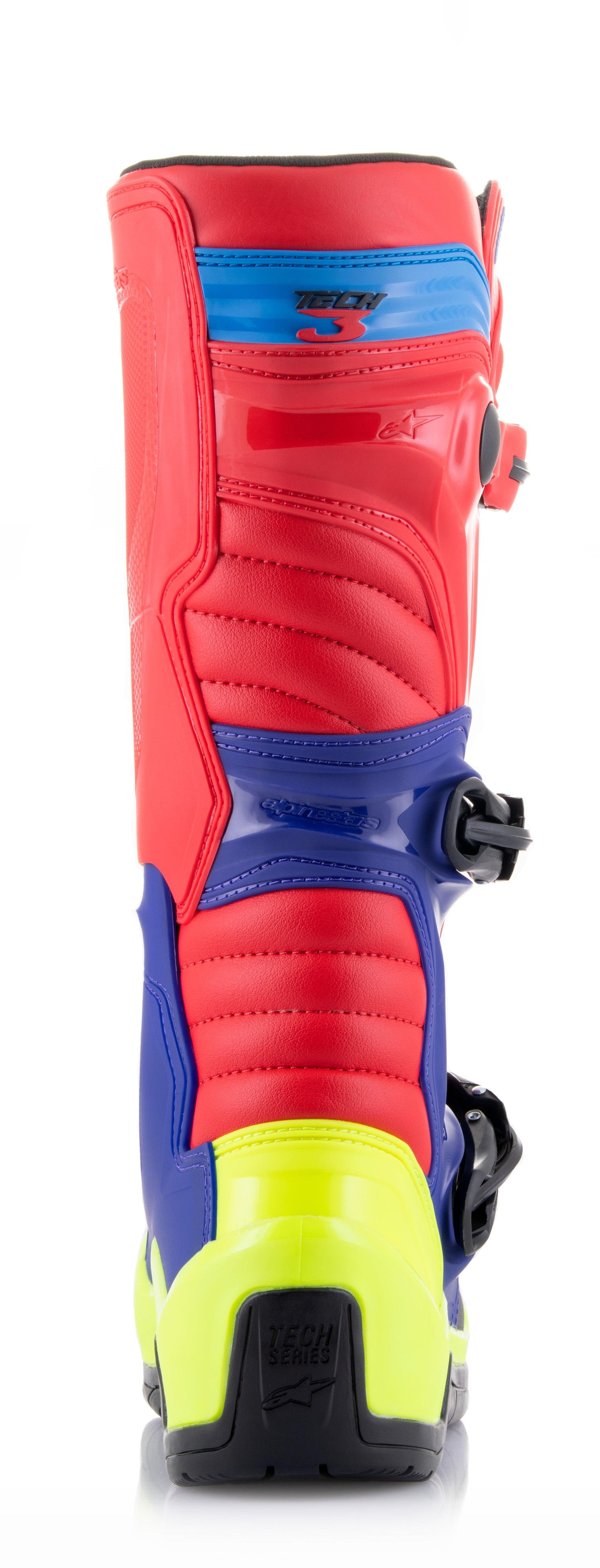 ALPINESTARS 2023 TECH 3 BOOTS - BRIGHTRED DARKBLUE YELLOW FLUO MONZA IMPORTS sold by Cully's Yamaha