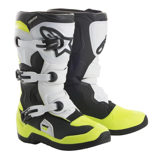 ALPINESTARS TECH 3s YOUTH BOOTS - BLACK/WHITE/YELLOW MONZA IMPORTS sold by Cully's Yamaha