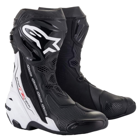 ALPINESTARS SUPERTECH R V2 BOOTS - BLACK/WHITE MONZA IMPORTS sold by Cully's Yamaha