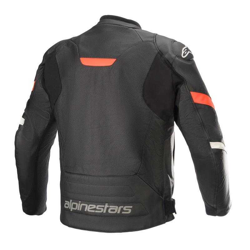 ALPINESTARS FASTER V2 AIRFLOW LEATHER JACKET - BLACK/FLUO RED MONZA IMPORTS sold by Cully's Yamaha