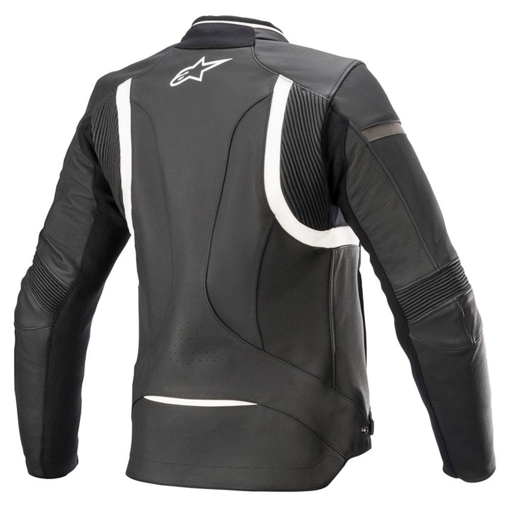 ALPINESTARS WOMEN KIRA V2 LEATHER JACKET - BLACK/WHITE MONZA IMPORTS sold by Cully's Yamaha
