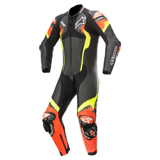 ALPINESTARS ATEM V4 SUIT (1 PCE) - BLACK/RED/FLUO YELLOW MONZA IMPORTS sold by Cully's Yamaha