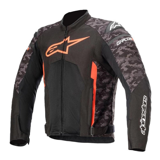 ALPINESTARS T-GP PLUS R V3 AIR JACKET - BLACK CAMO/FLUO RED MONZA IMPORTS sold by Cully's Yamaha