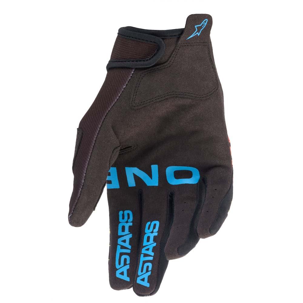 ALPINESTARS RADAR GLOVES 2022 - BLACK/FLUO YELLOW/CORAL MONZA IMPORTS sold by Cully's Yamaha
