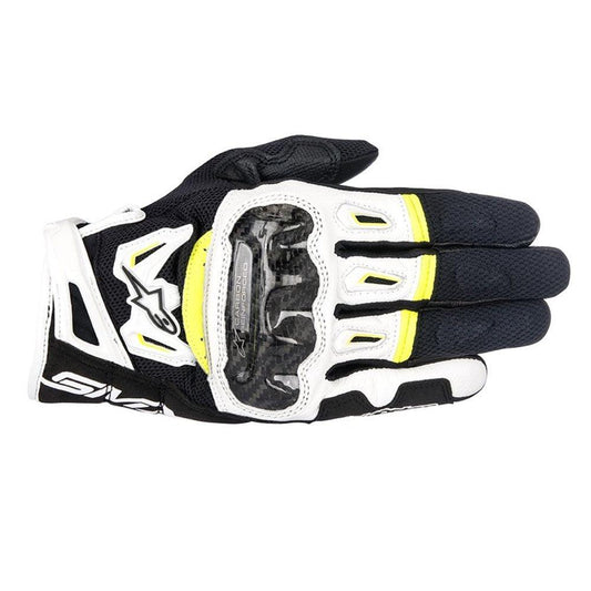 ALPINESTARS SMX2 AIR CARBON V2 GLOVES - BLACK/WHITE/FLUO YELLOW MONZA IMPORTS sold by Cully's Yamaha