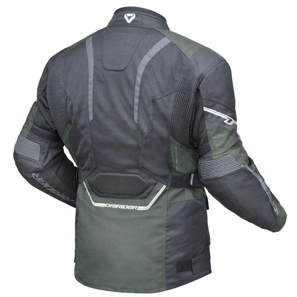 DRIRIDER APEX 5 AIRFLOW JACKET - BLACK/OLIVE MCLEOD ACCESSORIES (P) sold by Cully's Yamaha