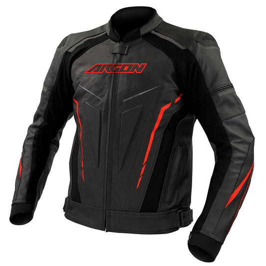 ARGON DESCENT JACKET - BLACK/RED MCLEOD ACCESSORIES (P) sold by Cully's Yamaha