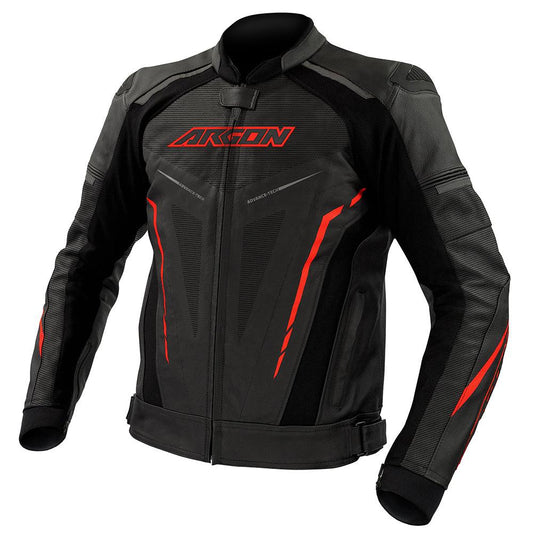 ARGON DESCENT PERFORATED JACKET - BLACK/RED MCLEOD ACCESSORIES (P) sold by Cully's Yamaha