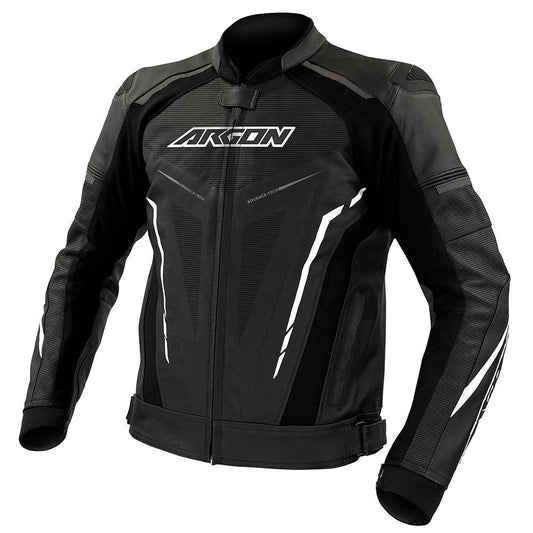ARGON DESCENT PERFORATED JACKET - BLACK/WHITE MCLEOD ACCESSORIES (P) sold by Cully's Yamaha