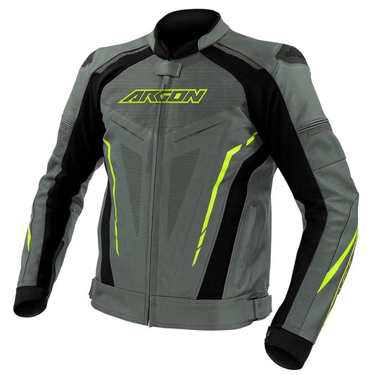 ARGON DESCENT PERFORATED JACKET - GREY/LIME MCLEOD ACCESSORIES (P) sold by Cully's Yamaha