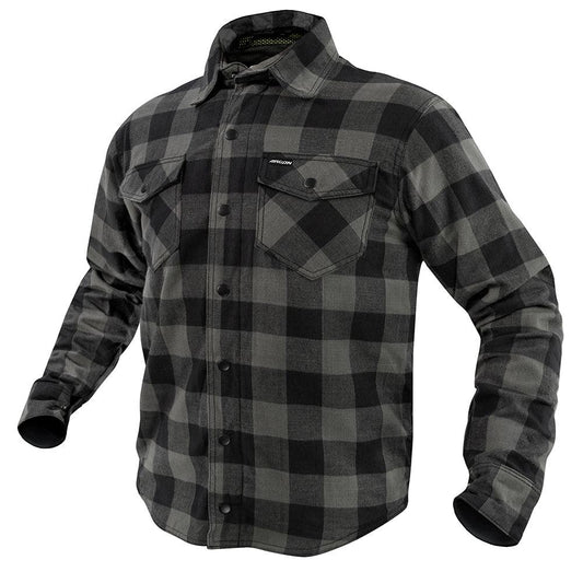 ARGON HATCHET FLANNO SHIRT - BLACK/GREY MCLEOD ACCESSORIES (P) sold by Cully's Yamaha