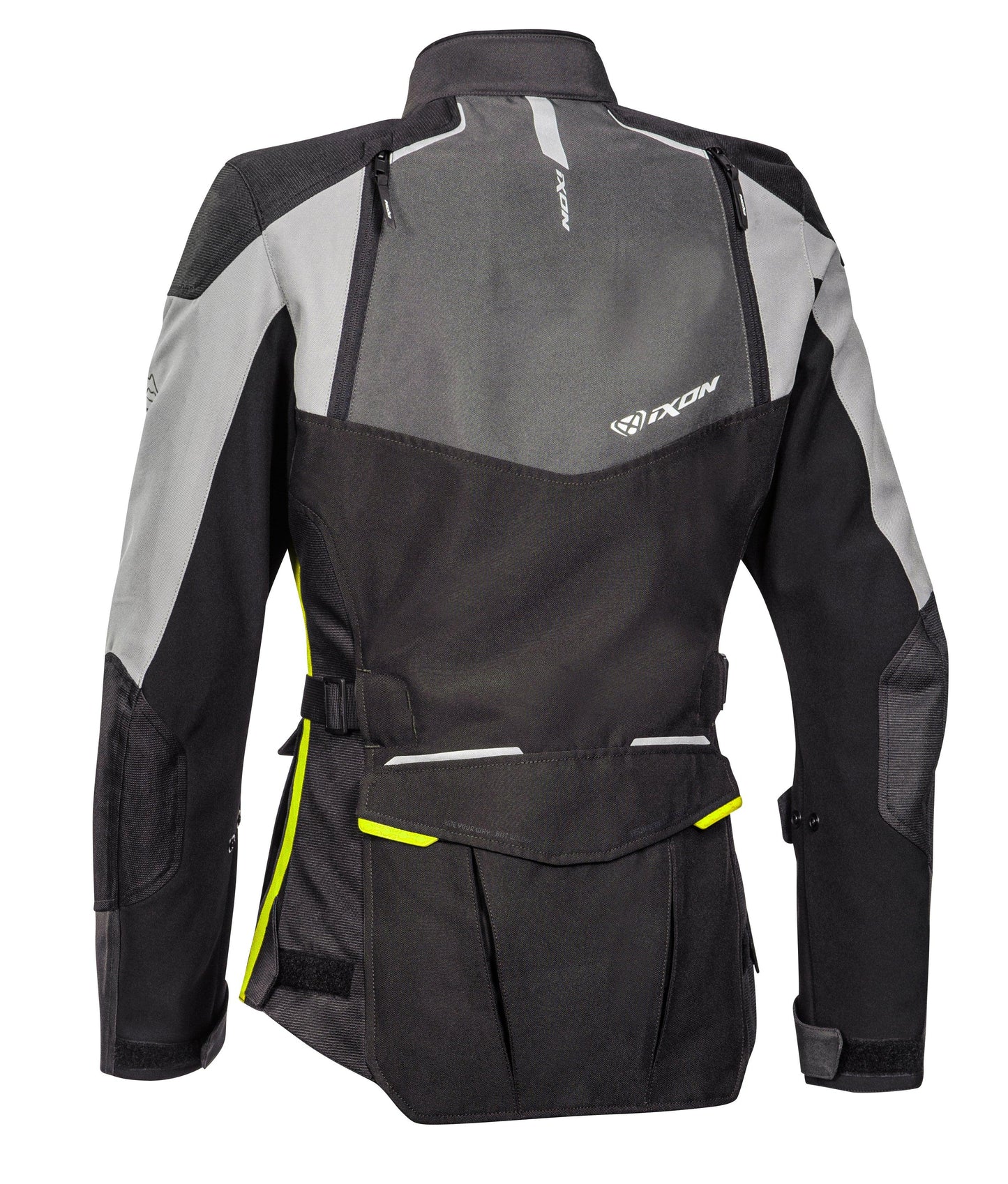 IXON BALDER LADY JACKET - BLACK/GREY/BRIGHT YELLOW CASSONS PTY LTD sold by Cully's Yamaha