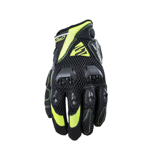 FIVE STUNT EVO AIRFLOW GLOVES - BLACK/FLUO YELLOW MOTO NATIONAL ACCESSORIES PTY sold by Cully's Yamaha