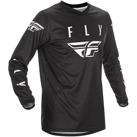 FLY F-16 YOUTH 2021 JERSEY - BLACK/GREY MCLEOD ACCESSORIES (P) sold by Cully's Yamaha