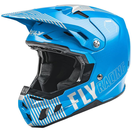 FLY FORMULA CC PRIMARY HELMET - BLUE/GREY MCLEOD ACCESSORIES (P) sold by Cully's Yamaha