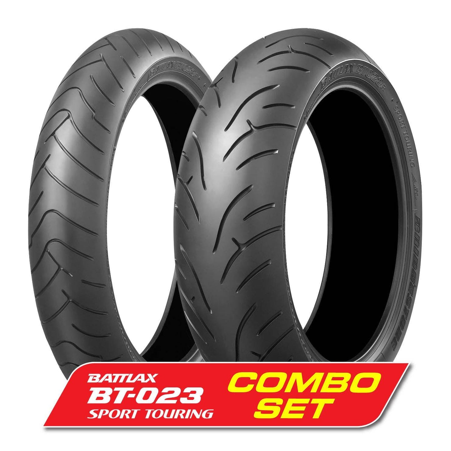 BRIDGESTONE BATTLAX SPORT TOURING BT-023 COMBO SET MCLEOD ACCESSORIES (P) sold by Cully's Yamaha