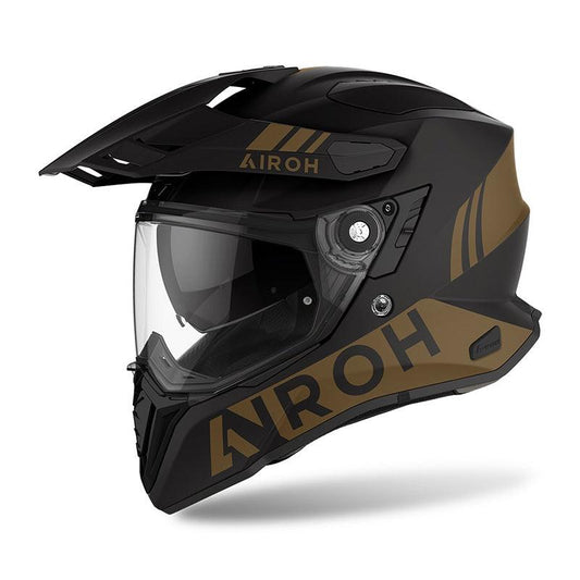AIROH COMMANDER HELMET - MATT GOLD MOTO NATIONAL ACCESSORIES PTY sold by Cully's Yamaha