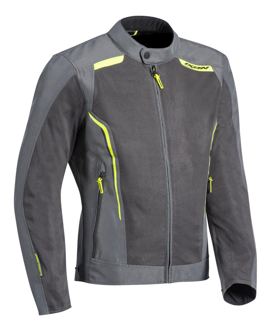 IXON COOL AIR JACKET - GREY/BRIGHT YELLOW CASSONS PTY LTD sold by Cully's Yamaha