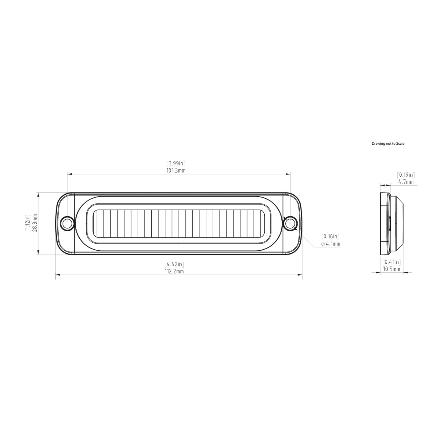 Denali B6 LED Brake Light Module - 6 LEDs Red 12V