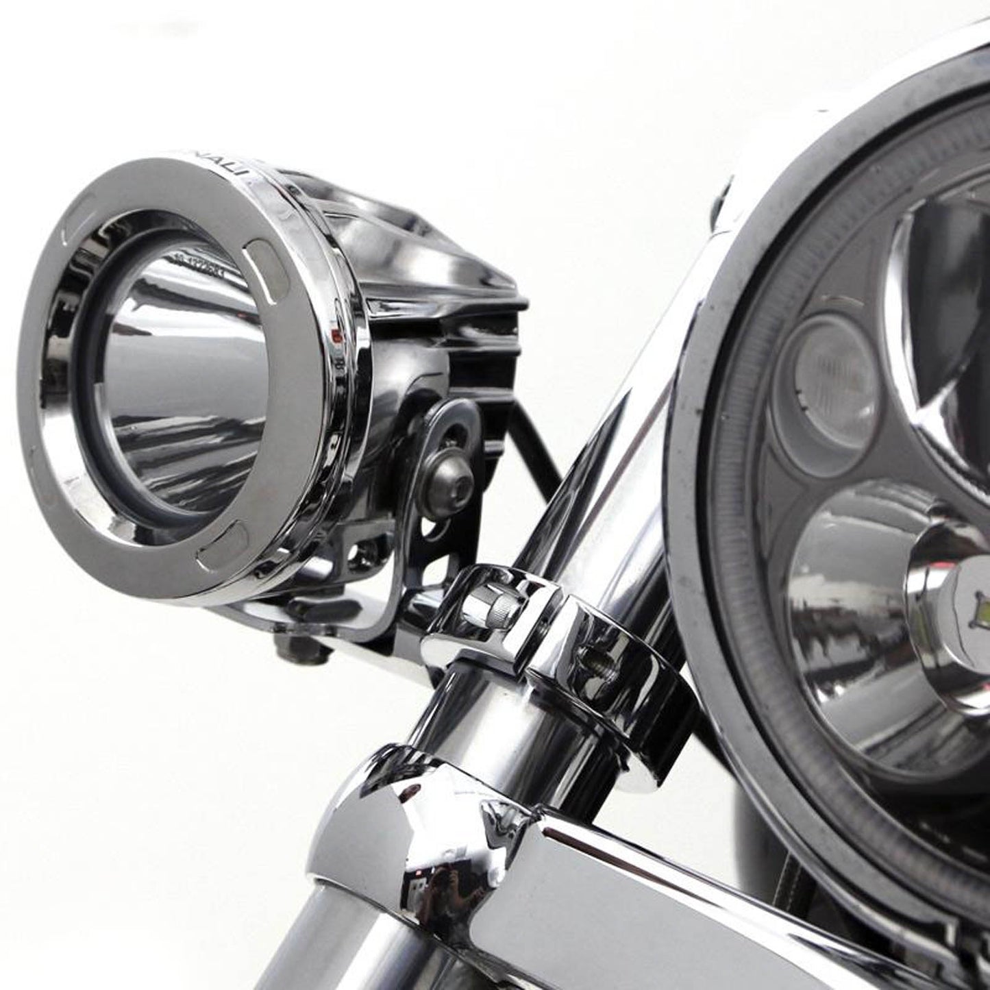 Denali Conv Fork Tube Light Mount/ 39-49mm Diametre Tubes - Chrome