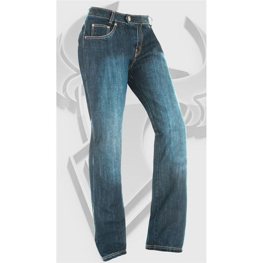 BULLIT LASER 4 LADIES JEANS DIRTY WASH - BLUE CASSONS PTY LTD sold by Cully's Yamaha