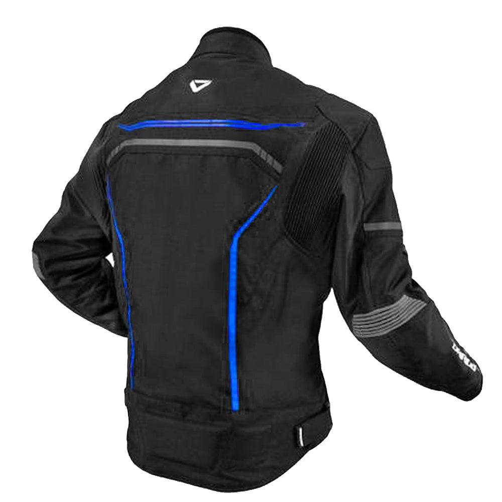 DRIRIDER ORIGIN JACKET - BLACK/BLUE MCLEOD ACCESSORIES (P) sold by Cully's Yamaha