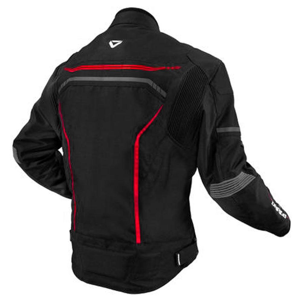 DRIRIDER ORIGIN JACKET - BLACK/RED MCLEOD ACCESSORIES (P) sold by Cully's Yamaha
