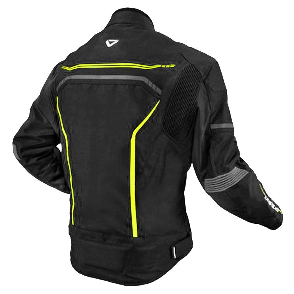 DRIRIDER ORIGIN JACKET - BLACK/HI-VIS YELLOW MCLEOD ACCESSORIES (P) sold by Cully's Yamaha