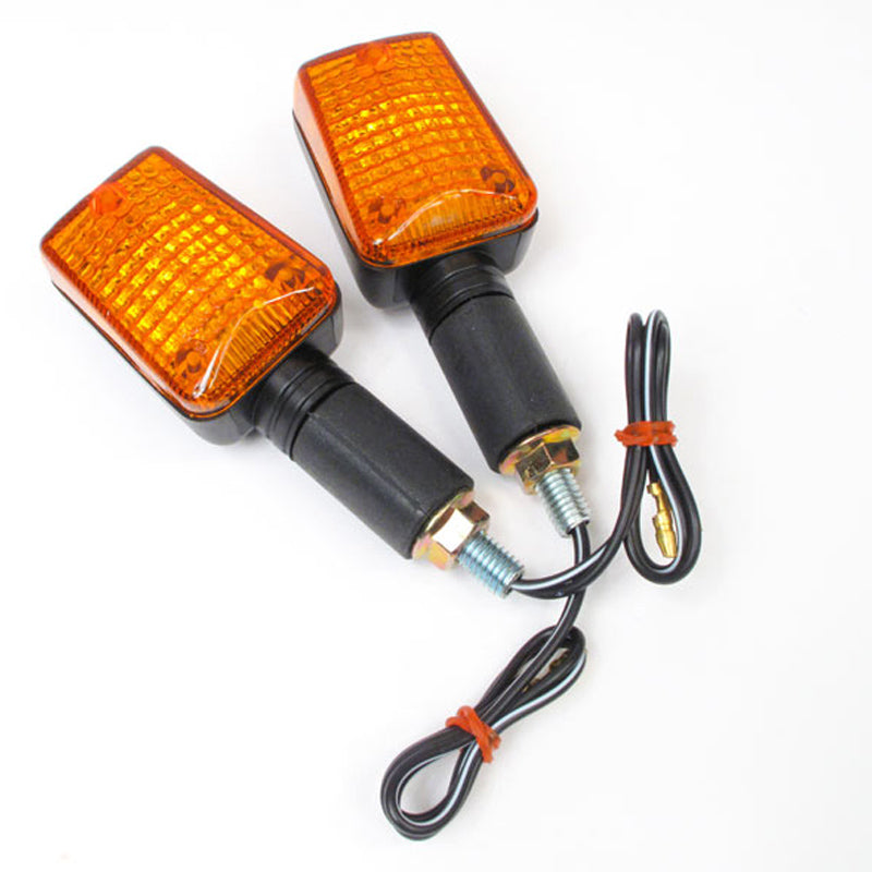 Whites Flasher Universal Long Mount Black (Pair) 12V-21W