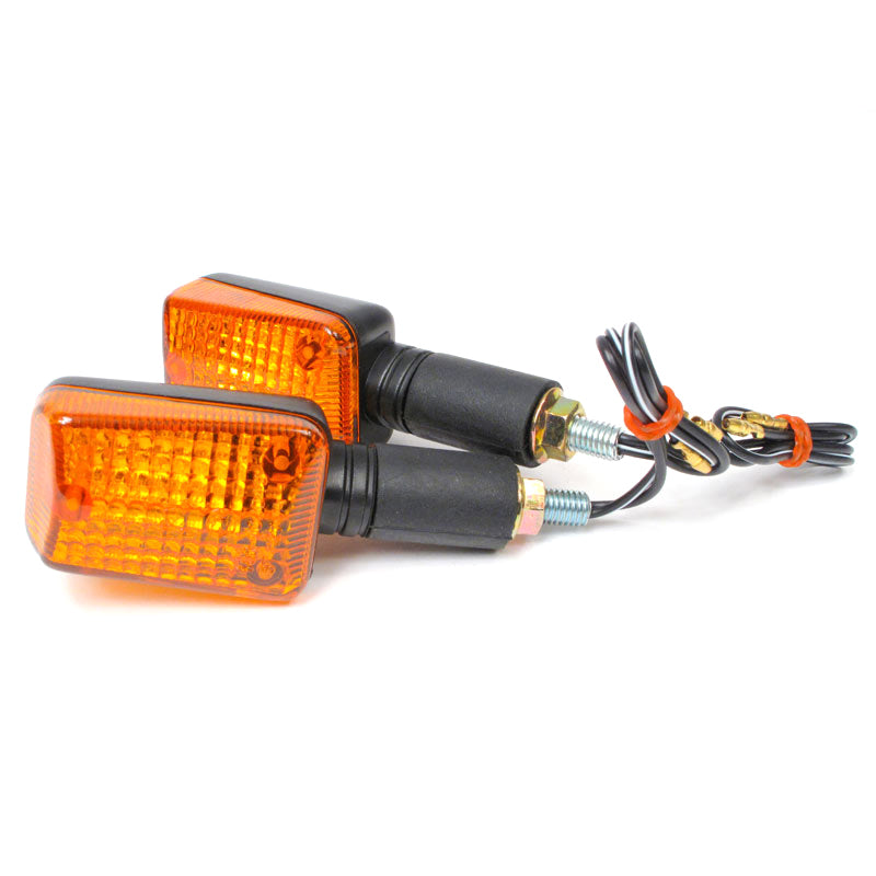Whites Flasher Universal Long Mount Black (Pair) 12V-21W