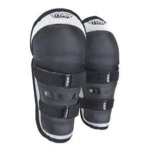 FOX PEEWEE TITAN KNEE GUARD KIDS - BLACK/SILVER FOX RACING AUSTRALIA sold by Cully's Yamaha