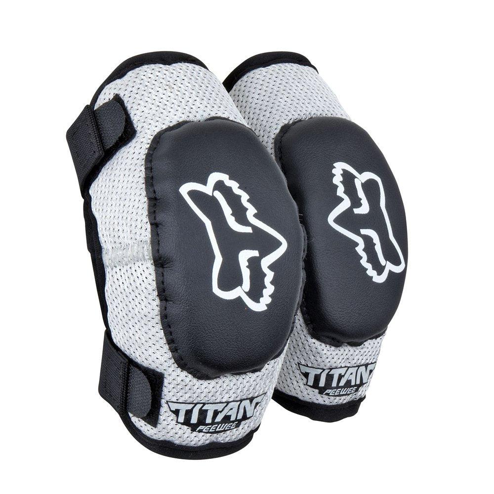 FOX YOUTH KIDS TITAN ELBOW GUARD- BLACK/SILVER FOX RACING AUSTRALIA sold by Cully's Yamaha
