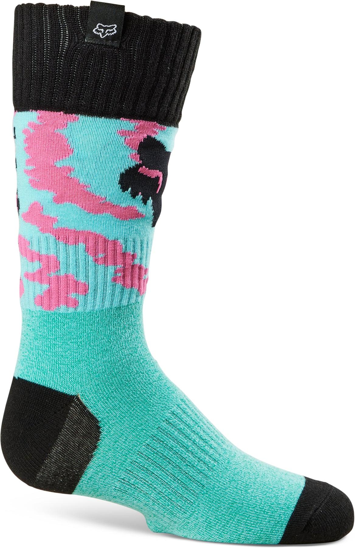 FOX 2023 YOUTH 180 NUKLR SOCKS - TEAL FOX RACING AUSTRALIA sold by Cully's Yamaha