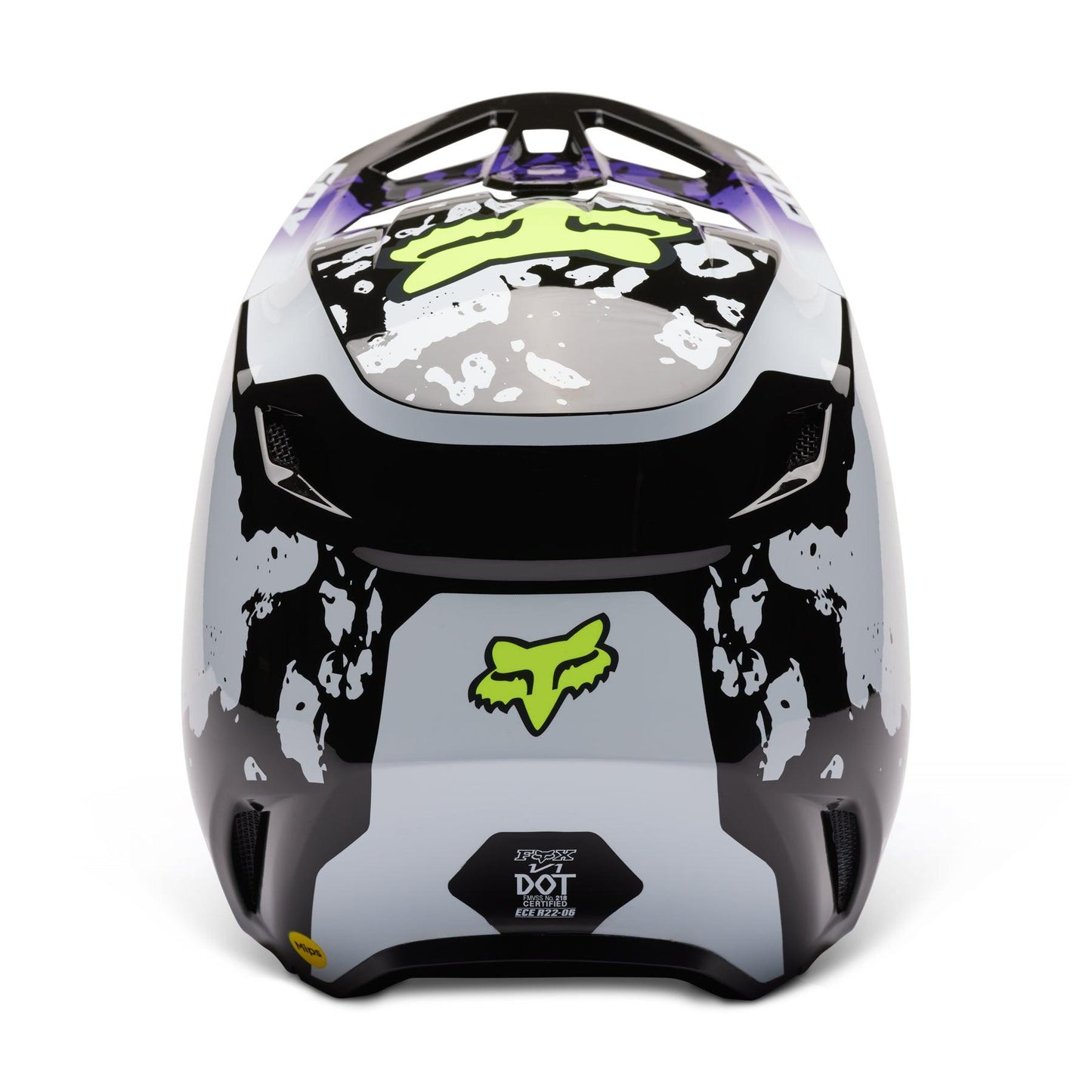 FOX 2023 YOUTH V1 MORPHIC HELMET - BLACK/WHITE FOX RACING AUSTRALIA sold by Cully's Yamaha