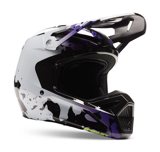 FOX 2023 YOUTH V1 MORPHIC HELMET - BLACK/WHITE FOX RACING AUSTRALIA sold by Cully's Yamaha