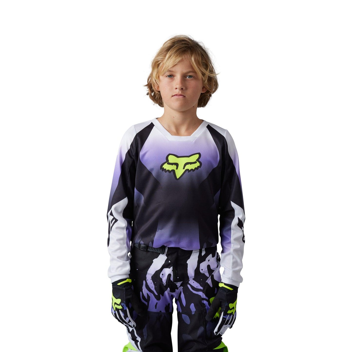 FOX 2023 YOUTH 180 MORPHIC JERSEY - BLACK/WHITE FOX RACING AUSTRALIA sold by Cully's Yamaha