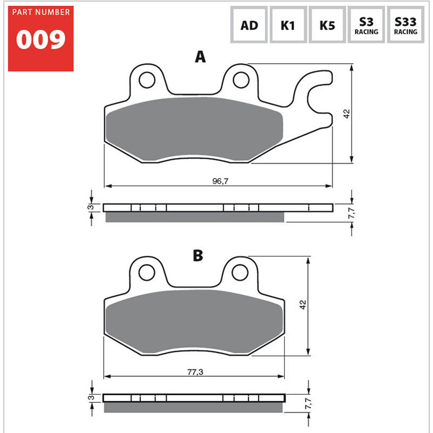 GOLDfren Brake Pads - GP5 Sintered Racing