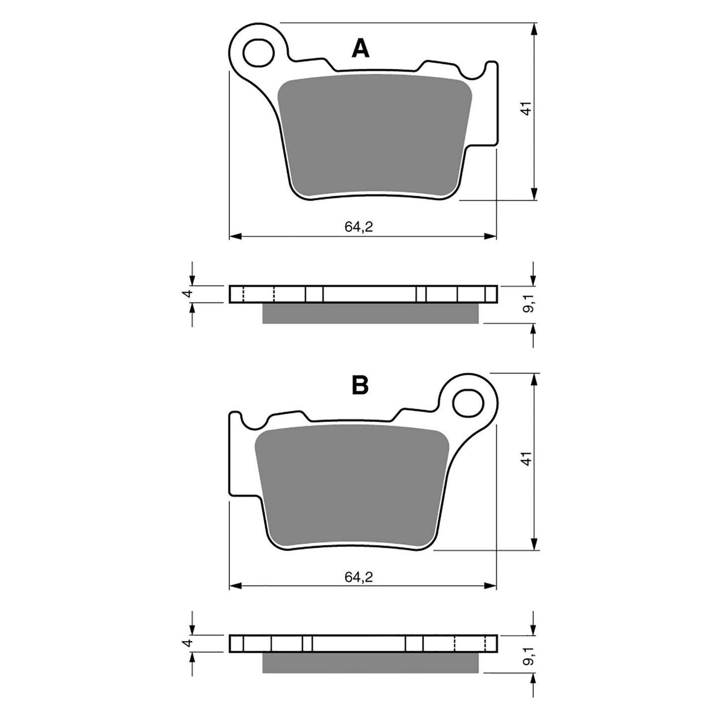 GOLDfren Brake Pads - K5 Off-Road Racing (PBPR327)