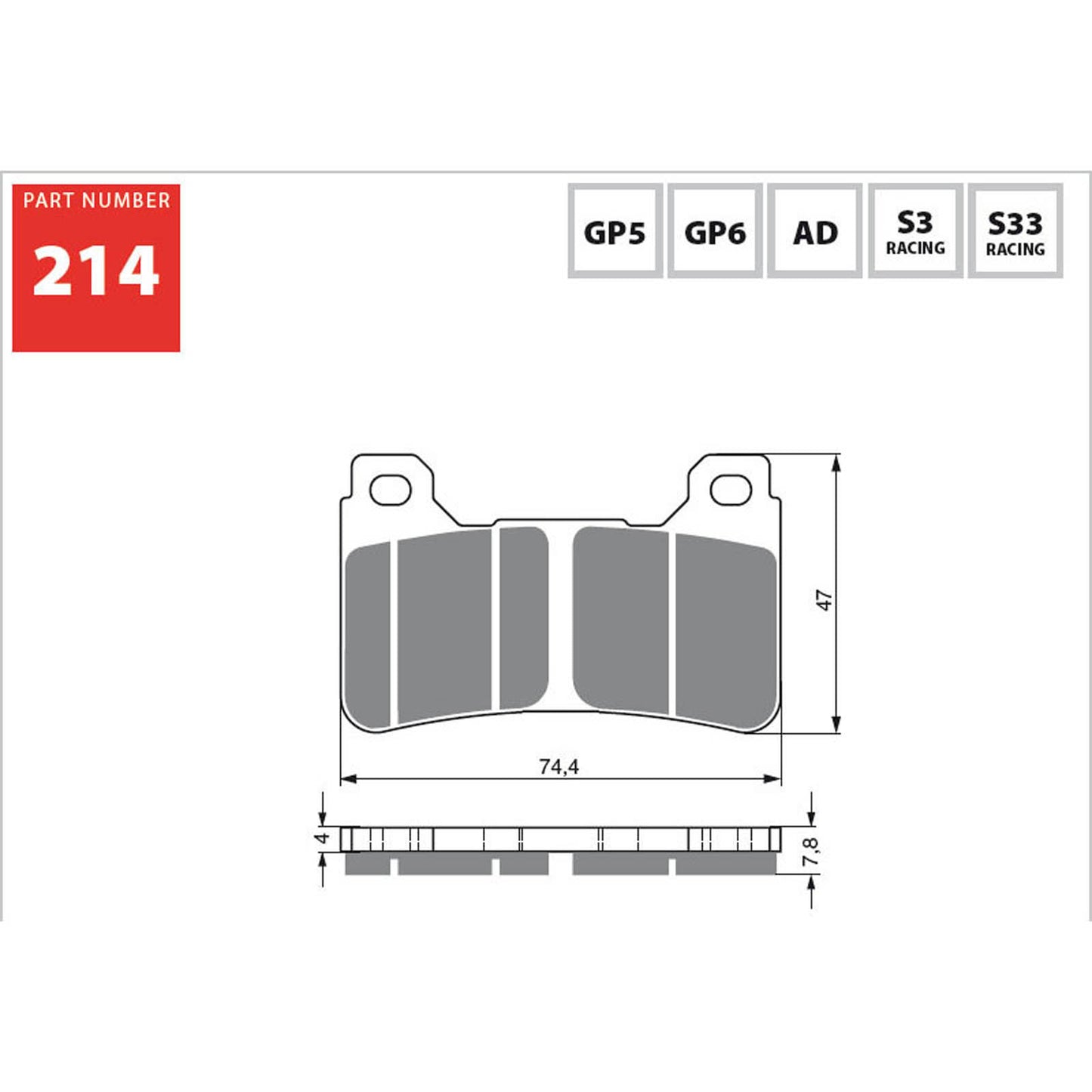 GOLDfren Brake Pads - S33 Sintered Racing