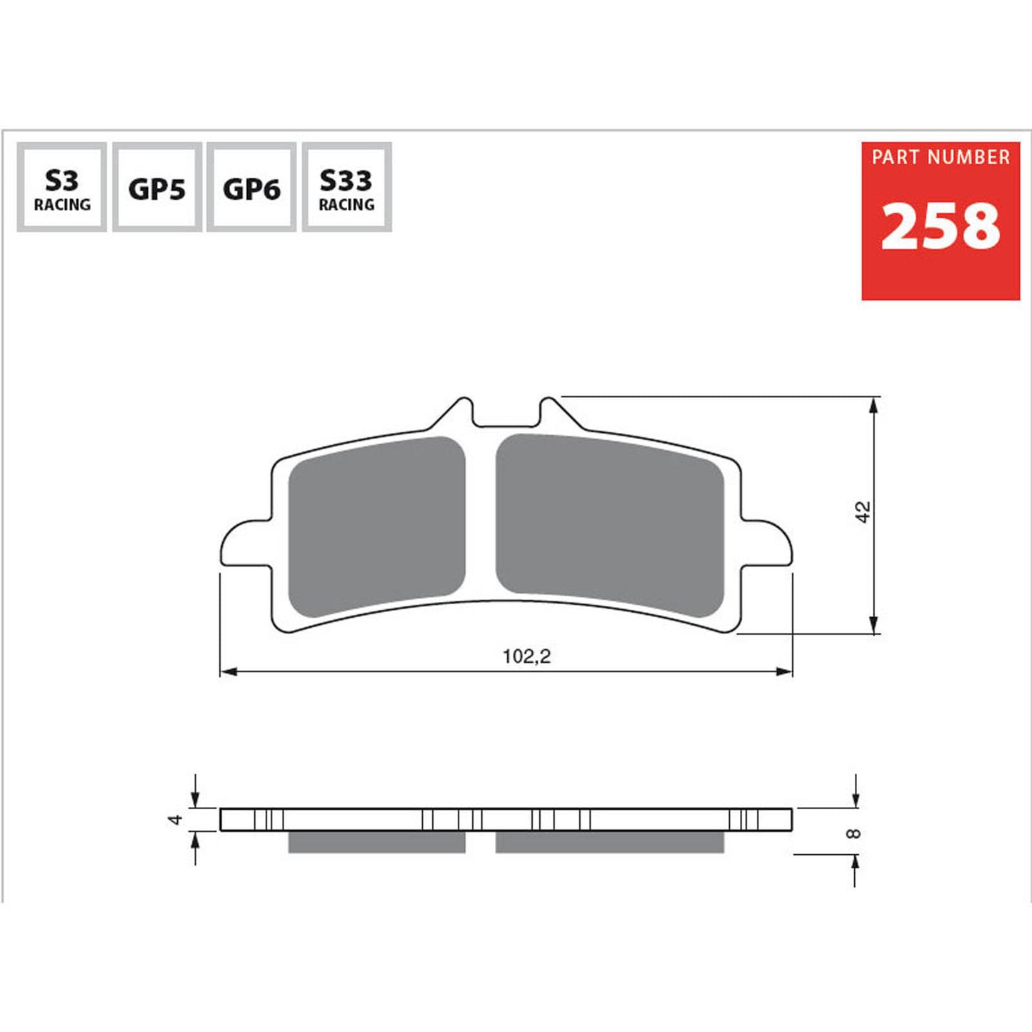 GOLDfren Brake Pads - GP5 Sintered Racing