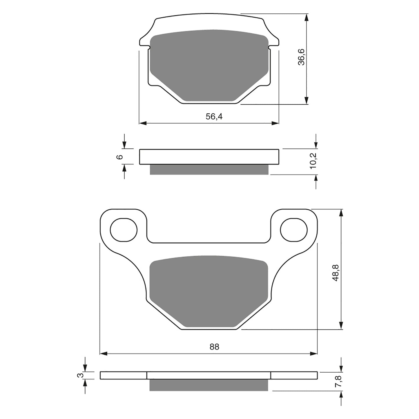 GOLDfren Brake Pads - S3 Sintered Sports (PBP130)