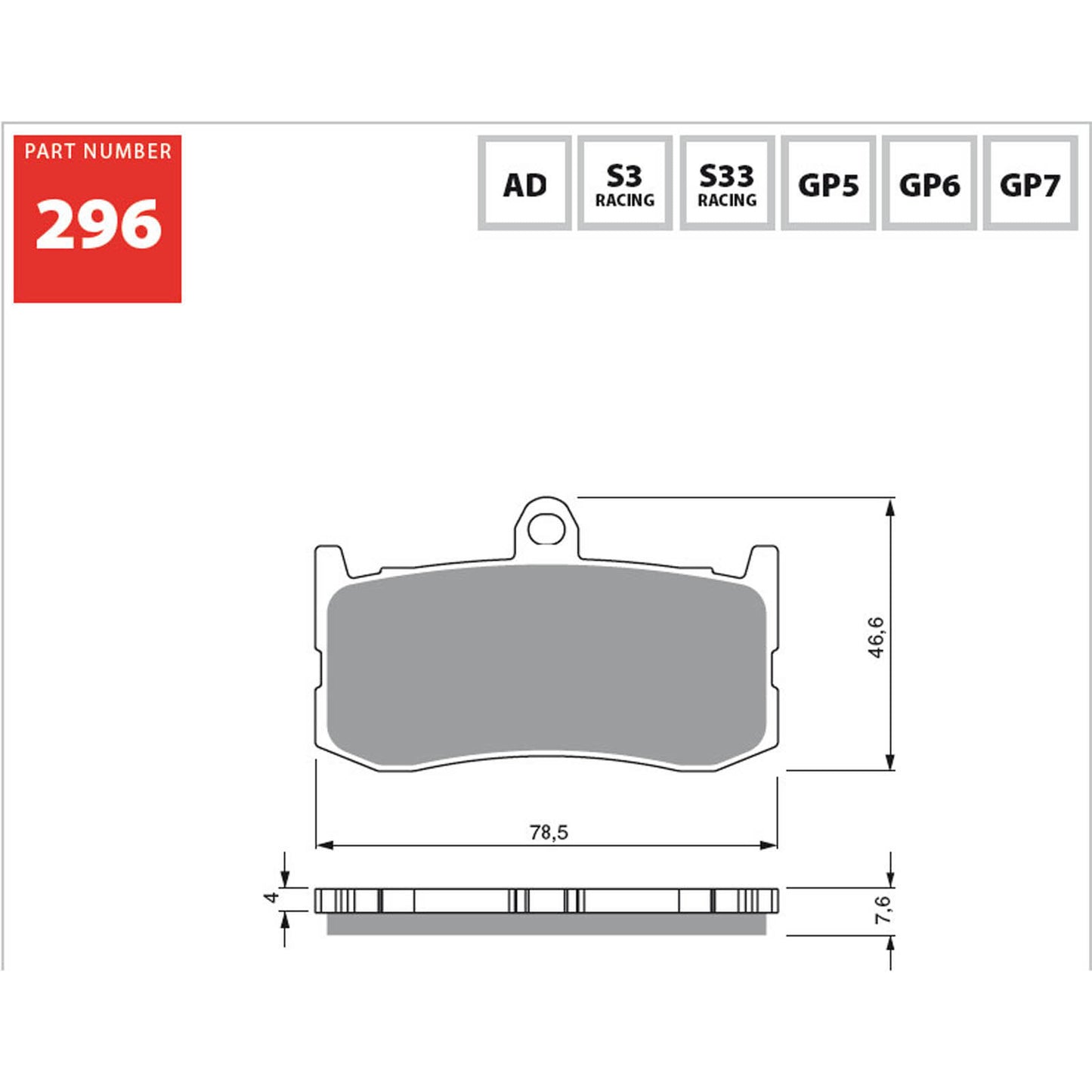 GOLDfren Brake Pads - GP7 Sintered Racing