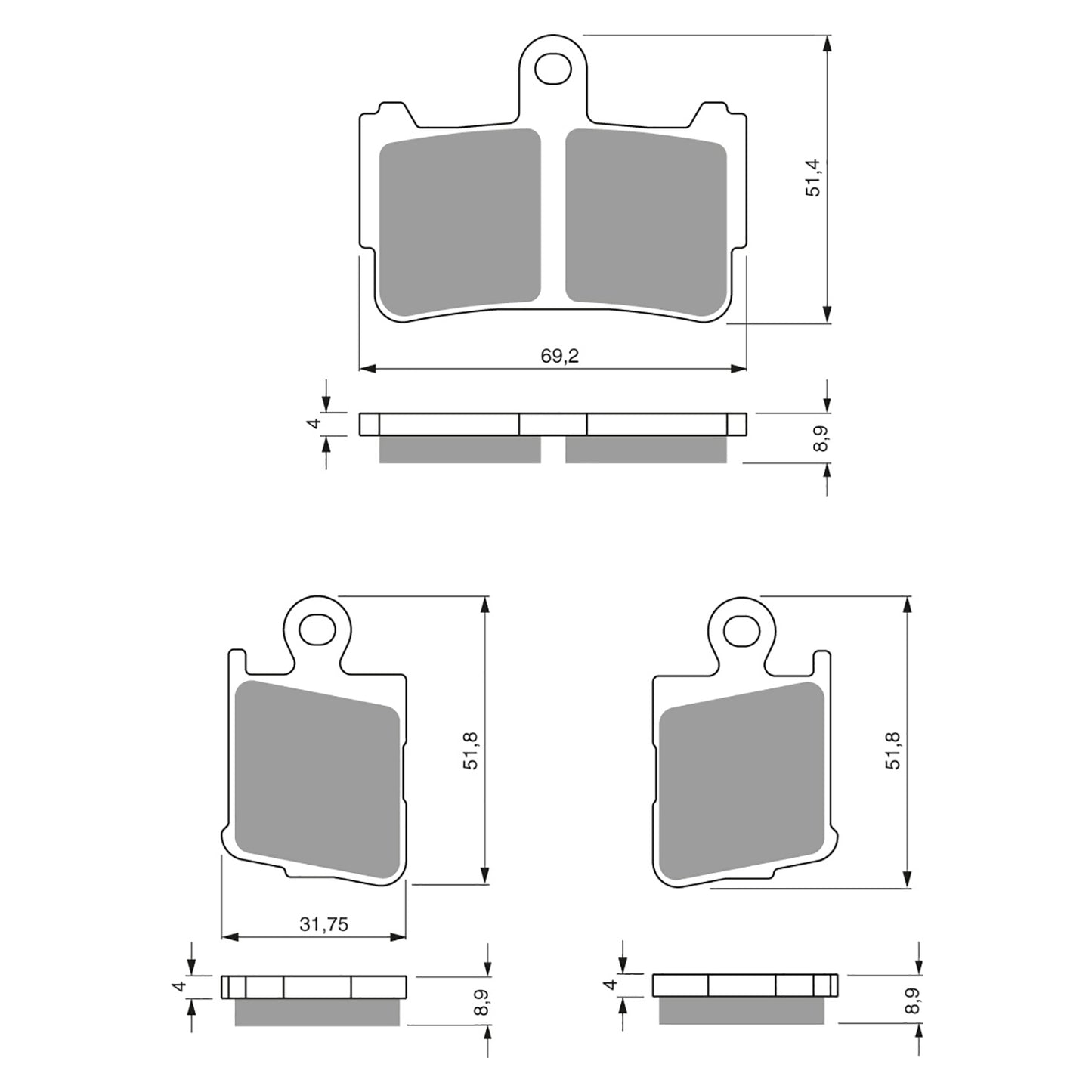 GOLDfren Brake Pads - S3 Sintered Sports (PBPH431)