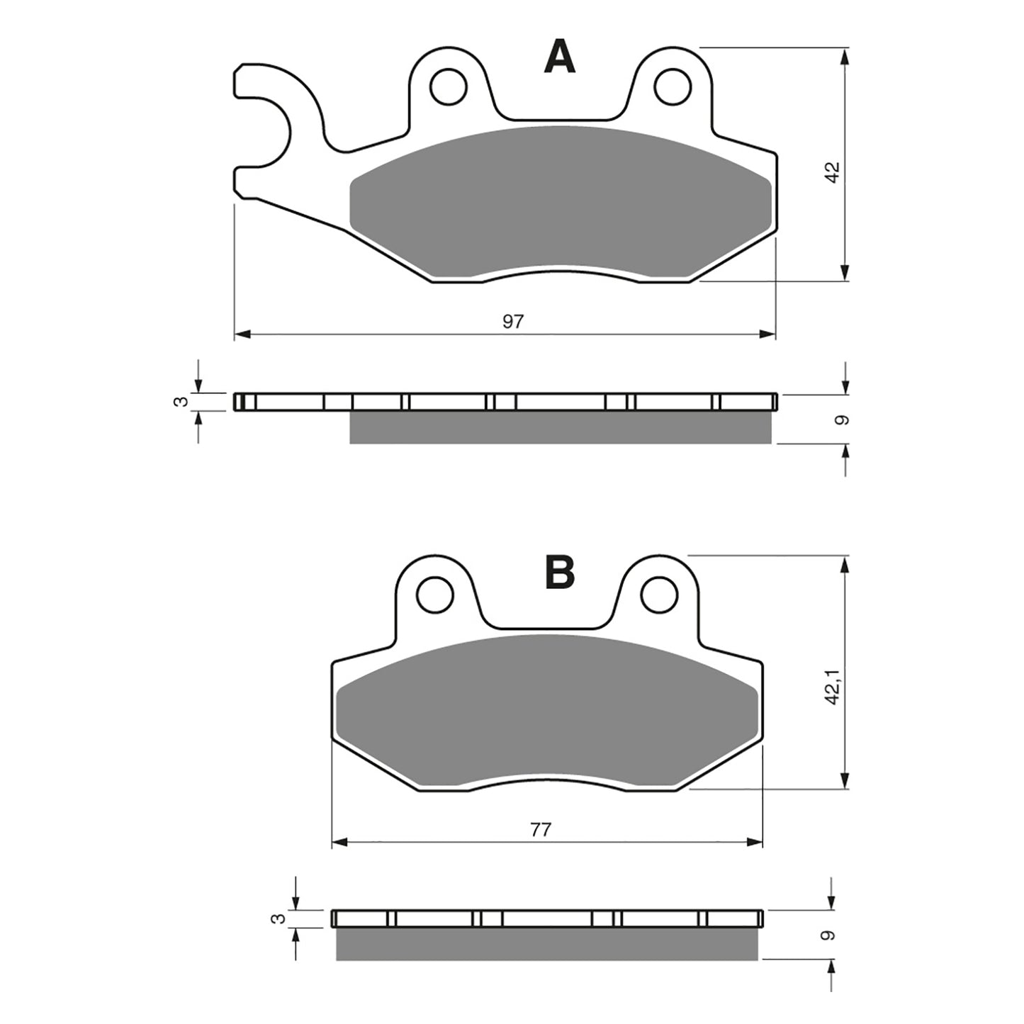 GOLDfren Brake Pads - S3 Sintered Sports (PBP192)