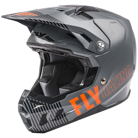 FLY FORMULA CC PRIMARY HELMET - GREY/ORANGE MCLEOD ACCESSORIES (P) sold by Cully's Yamaha